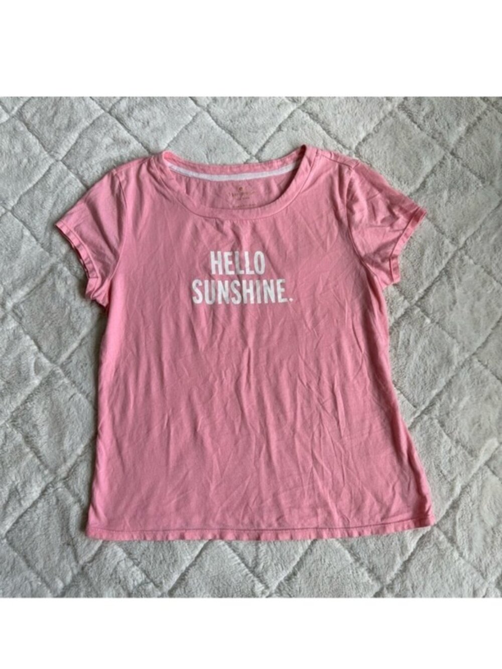 Kate Spade | Pink "Hello Sunshine" Short Sleeve Sleep Tee | Size Small - Picture 2 of 10